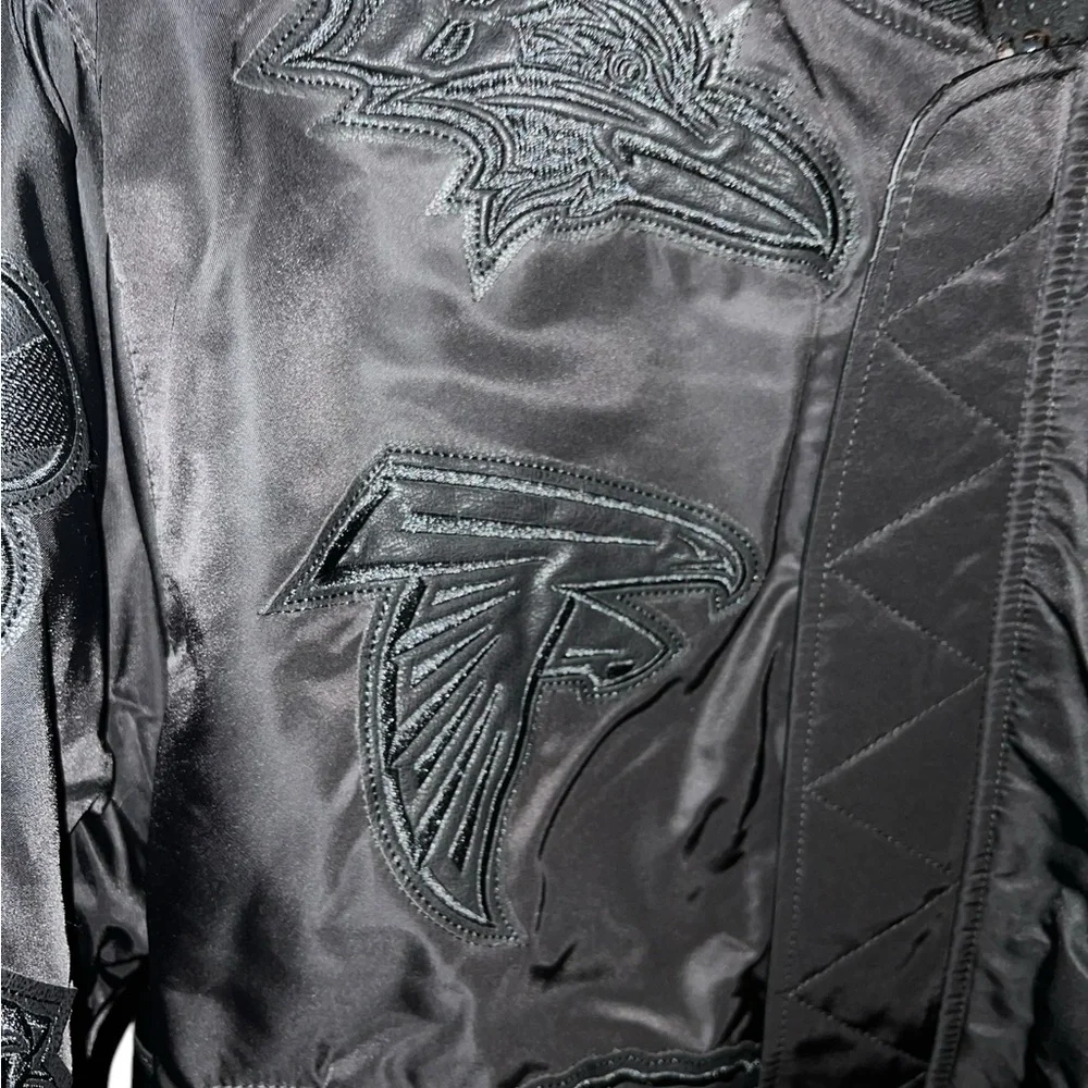 New Jeff Hamilton black NFL Reverse bomber Jacket + garment bag mens XL EAGLES - Picture 12 of 15